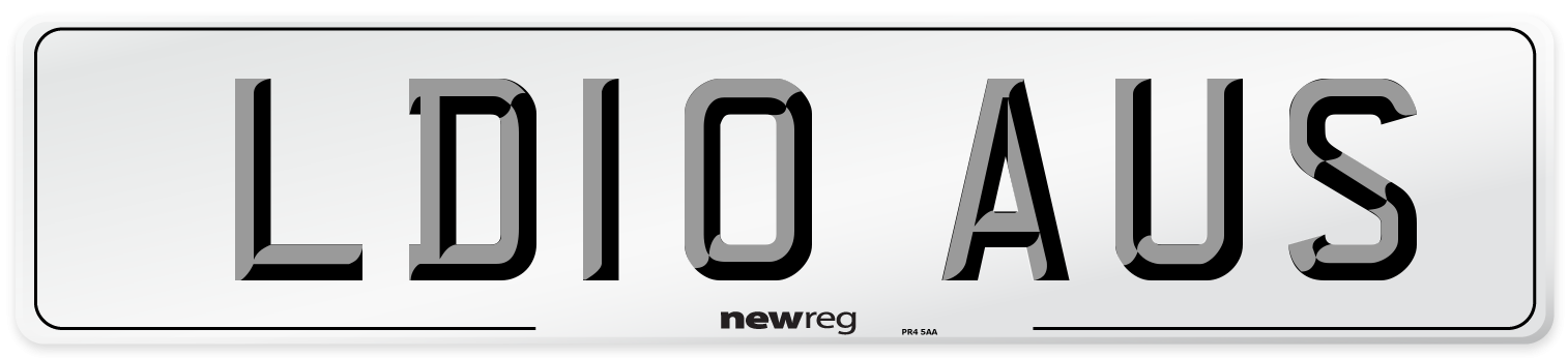LD10 AUS Number Plate from New Reg